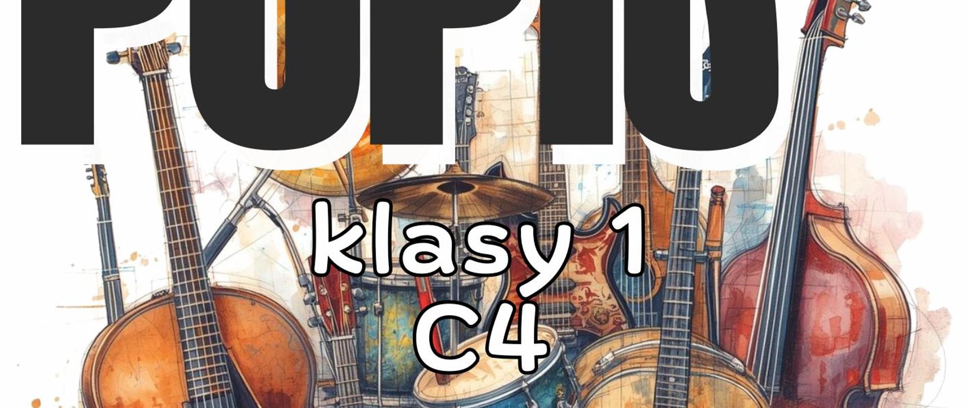 Plakat informacyjny dotyczący popisu klasy I c.4 odbywającego się w dniu 18.06.2026 o godz. 16.10.