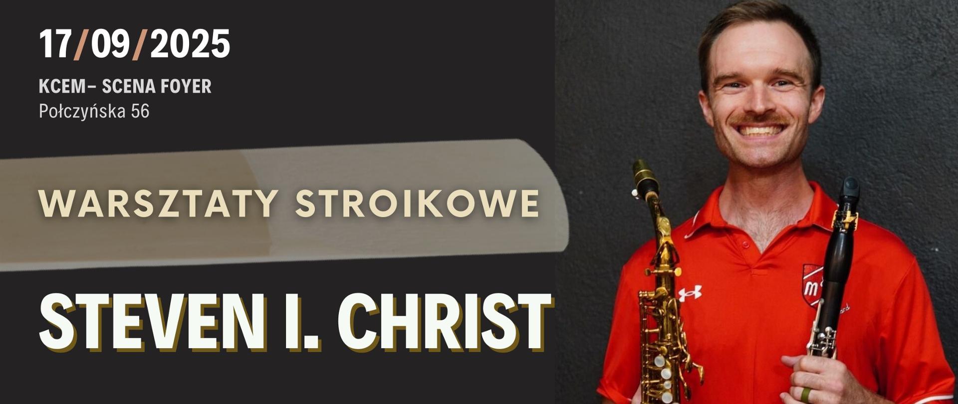 Baner - 17.09.2025 - warsztaty "Wszystko o instrumentach stroikowych" - Steven I. Christ, University of South Carolina, Columbia USA