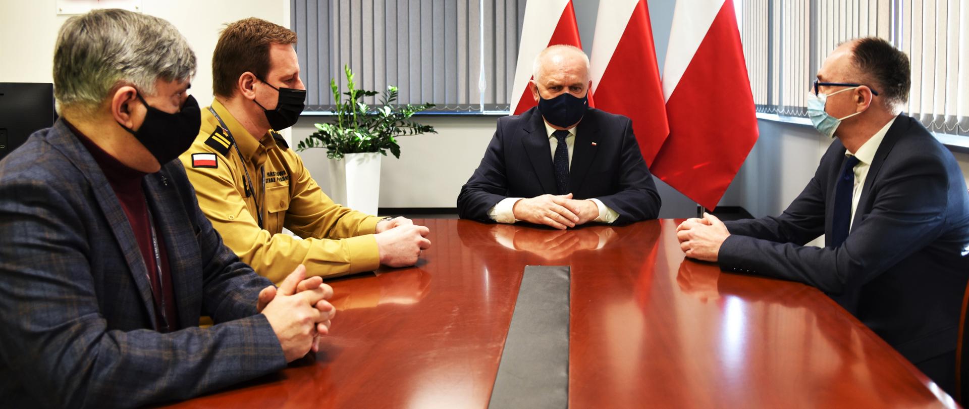 Spotkanie Komendanta Wojewódzkiego PSP, Wojewody Lubuskiego oraz prezesa Zarządu ENEA Operator Sp. z o.o. 