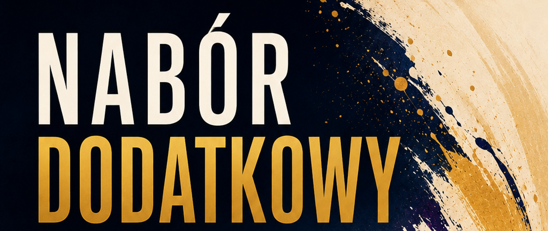 Plakat informujący o dodatkowym naborze na akordeon do Państwowej Szkoły Muzycznej I stopnia im. Jana Sebastiana Bacha w Grajewie. Grafika utrzymana jest w eleganckiej kolorystyce granatu, złota i bieli. W centralnej części znajduje się duży czarny akordeon otoczony dynamicznymi pociągnięciami pędzla oraz motywami nut i pięciolinii.
W górnej części plakatu umieszczono duży napis: „Nabór dodatkowy na akordeon”. Poniżej znajdują się informacje organizacyjne: termin przesłuchania – 15 czerwca 2026 roku oraz godzina rozpoczęcia – 16.00. W dalszej części podano miejsce wydarzenia: Państwowa Szkoła Muzyczna I stopnia im. Jana Sebastiana Bacha w Grajewie.
Na dole plakatu znajduje się wyróżniona informacja: „Wnioski o przyjęcie należy składać w sekretariacie szkoły do dnia 11.06.2026 r.”. Całość utrzymana jest w nowoczesnym, muzycznym i profesjonalnym stylu, podkreślającym artystyczny charakter wydarzenia.
