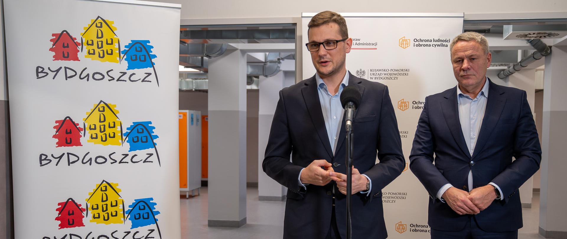 Wojewoda Kujawsko-Pomorski Michał Sztybel i Prezydent Miasta Bydgoszczy Rafał Bruski