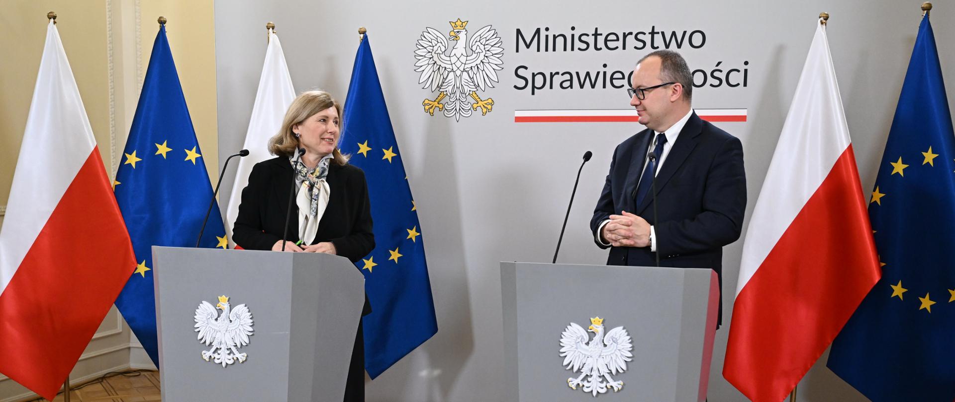 Spotkanie Ministra Sprawiedliwości Adama Bodnara z wiceprzewodnicząca Komisji Europejskiej Věrą Jourovą 