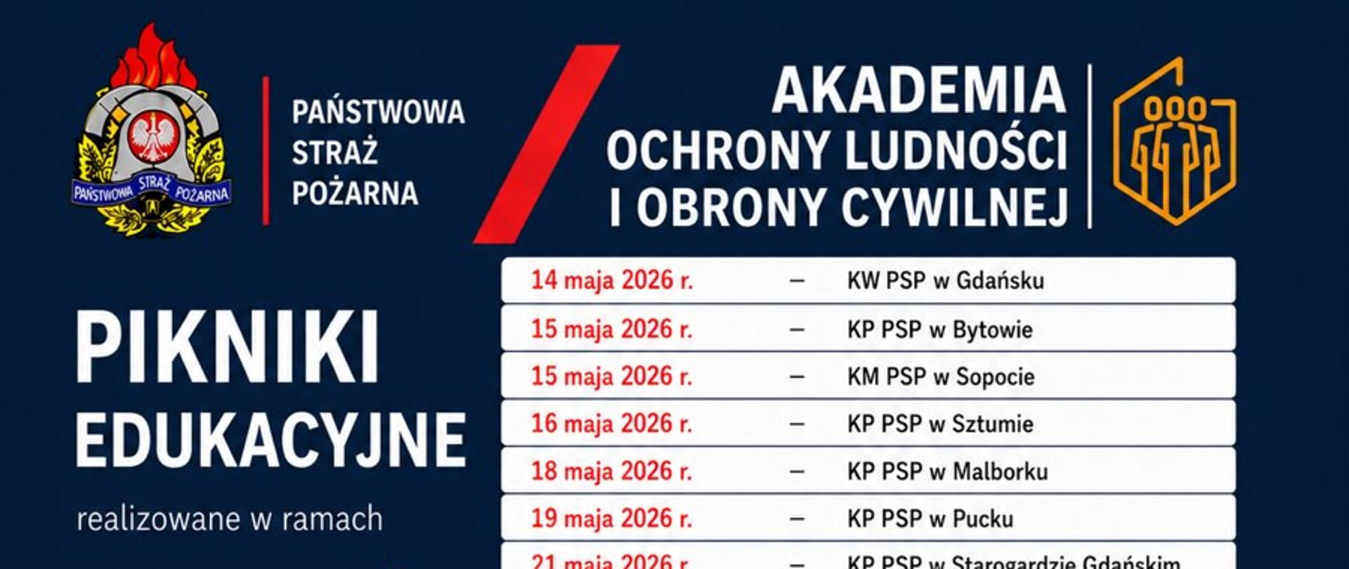 Pikniki Edukacyjne realizowane w ramach Ochrony Ludności i Obrony Cywilnej w woj. pomorskim