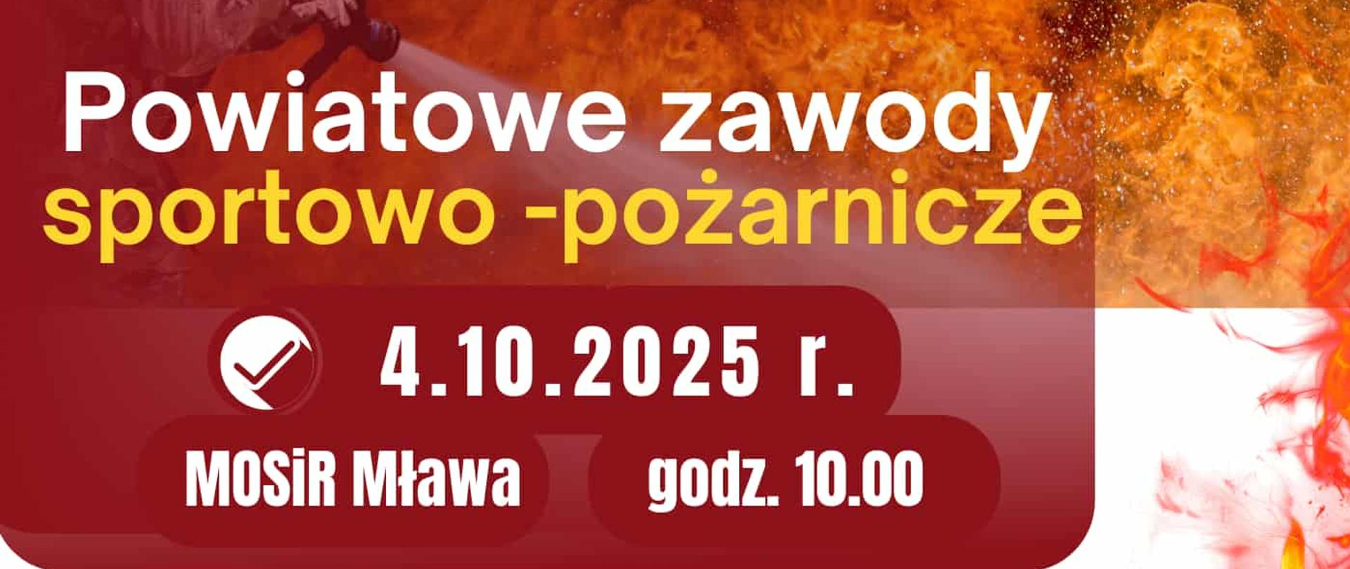 Plakat Powiatowe Zawody Sportowo-Pożarnicze OSP