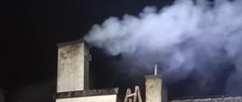 Pożar przewodu kominowego w budynku mieszkalnym