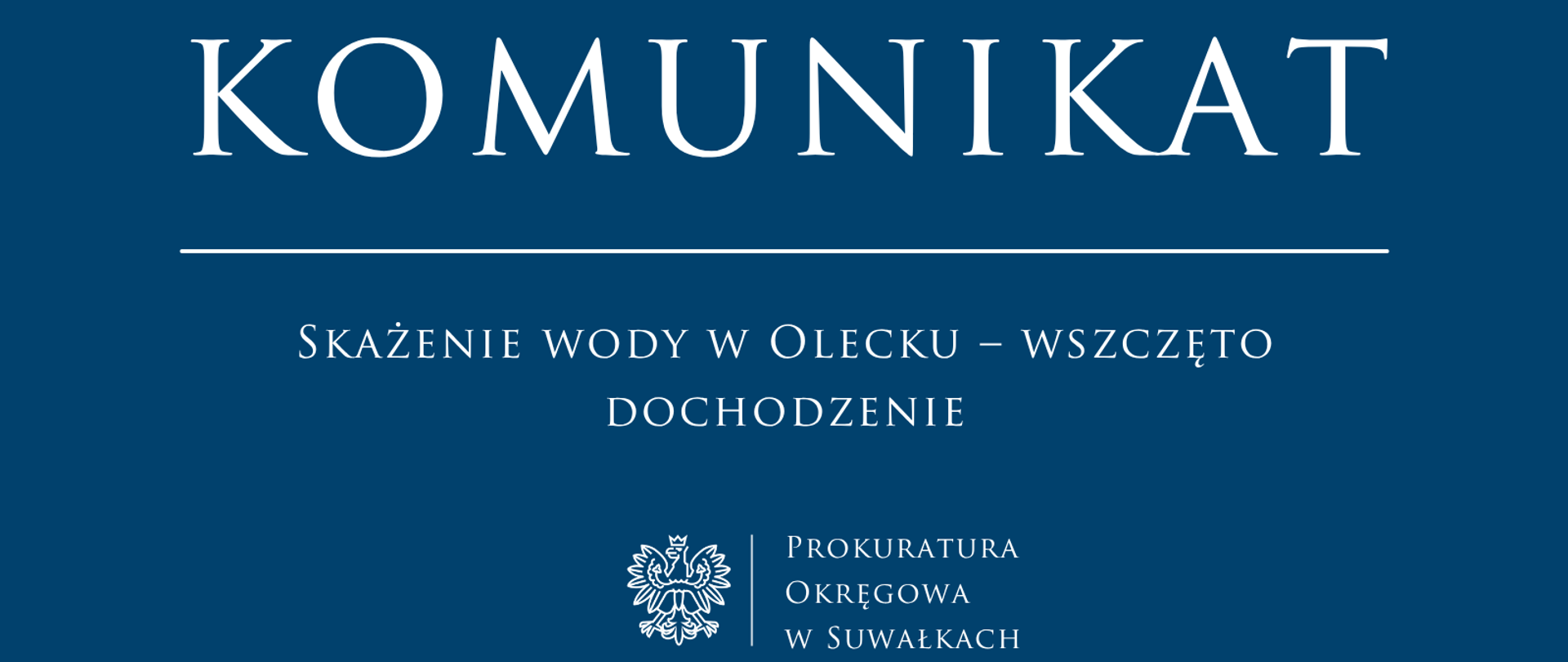Skażenie wody w Olecku – wszczęto dochodzenie