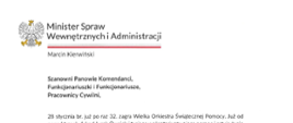 List ministra Marcina Kierwińskiego 