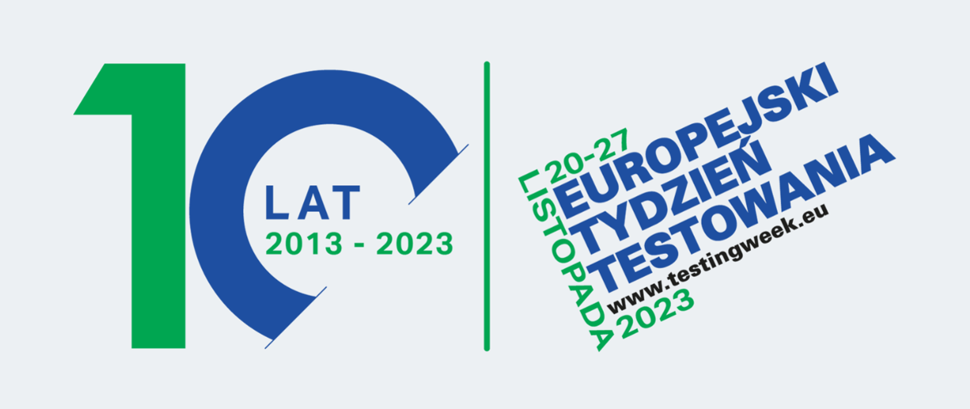 Baner przedstawia napis Europejski Tydzień testowania 20-27 listopada 2023