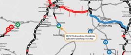 Przetarg na realizację obwodnicy Chmielnika - mapka z zaznaczoną lokalizacją 