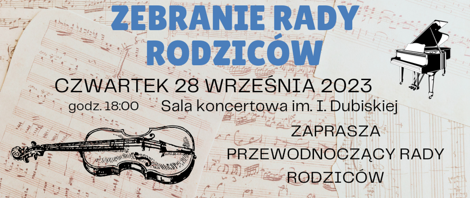 Zebranie 28.09.2023 Baner informacyjny