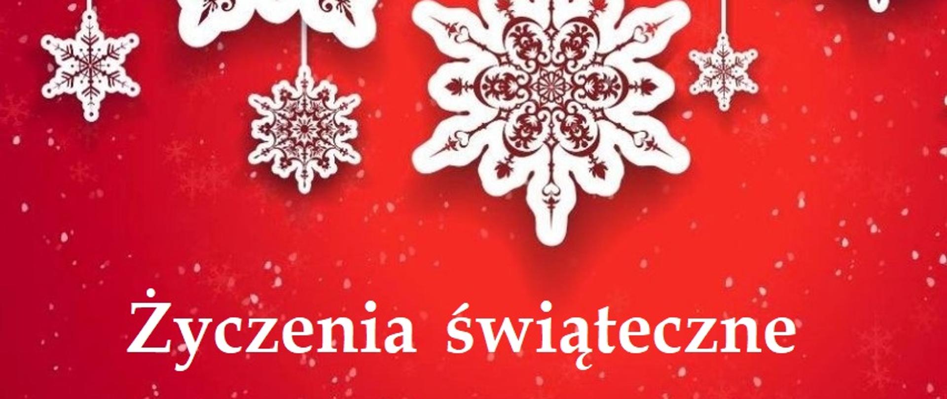 świąteczna ,grafika w kolorze czerwono białym 