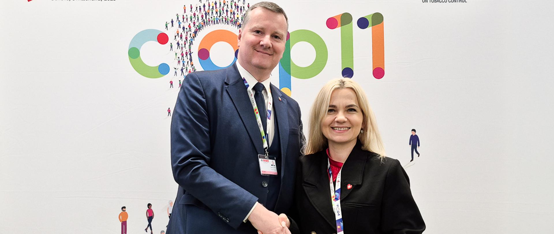 Wiceminister Małgorzata Gromadzka z Jindrichem Fialką przedstawicielem Ministerstwa Rolnictwa Republiki Czeskiej