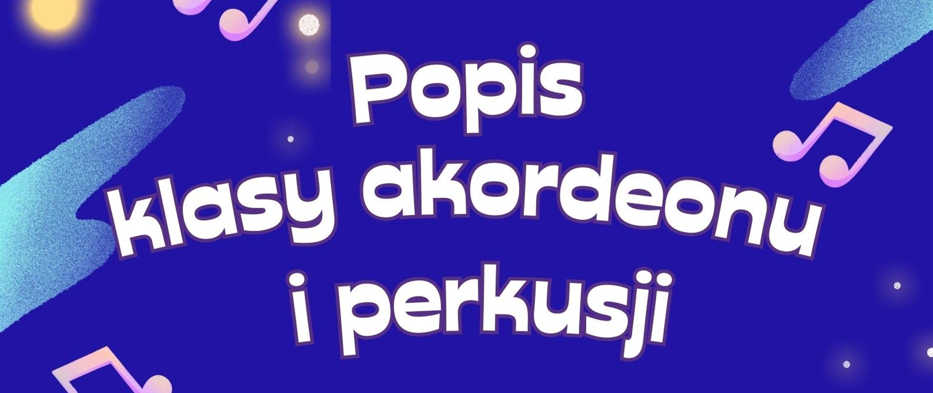 plakat wykonany na niebieskim tle. Na środku plakatu napis nazwy koncertu wraz z datą i miejscem. Wszystkie napisy zapisane są białą trzcionką. Na dole po lewej stronie widoczny jest akordeon zaś po prawej zestaw perkusyjny. Na samym dole znajduje się marimba. W górnej części plakatu po bokach widoczne są delikatnie różowe nutki.