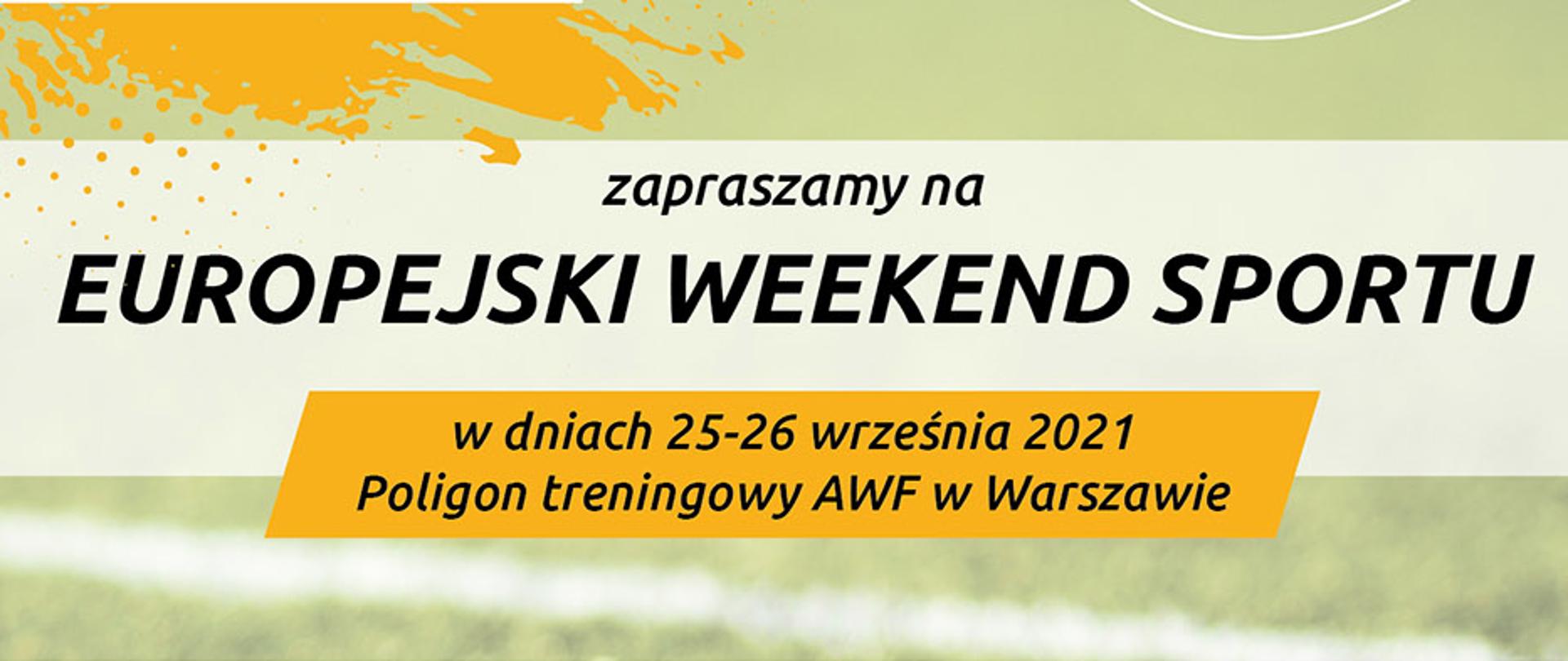 Europejski Tydzień Sportu - plakat z harmonogramem