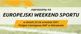 Europejski Tydzień Sportu - plakat z harmonogramem