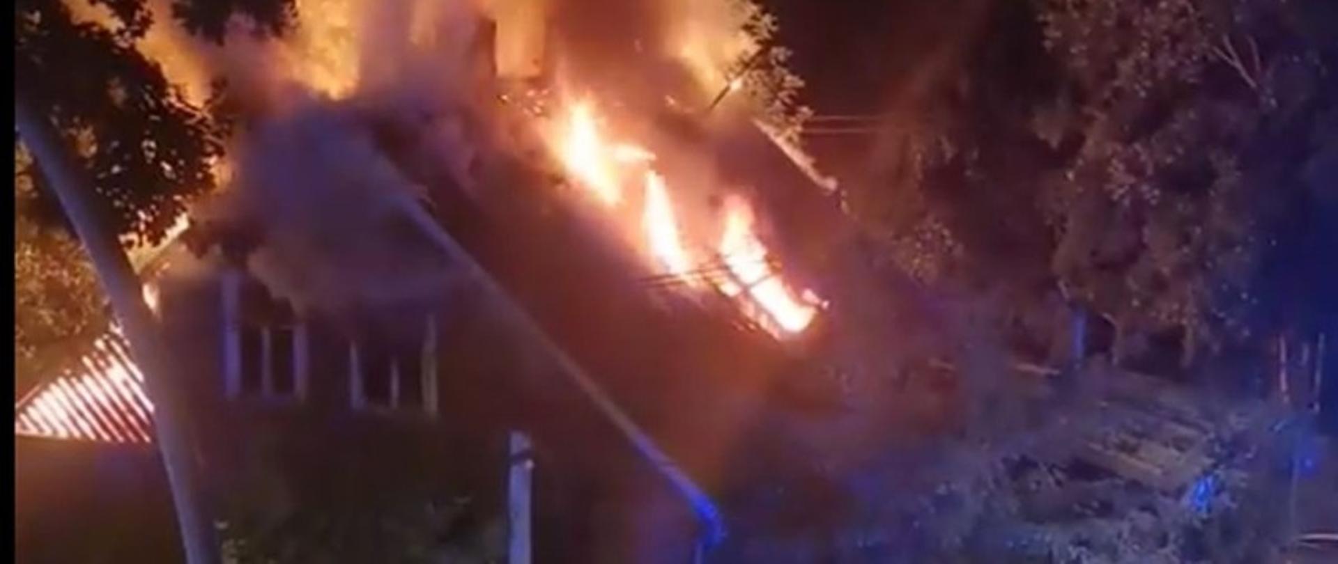 Pożar przy ul. Młynowej w Białymstoku