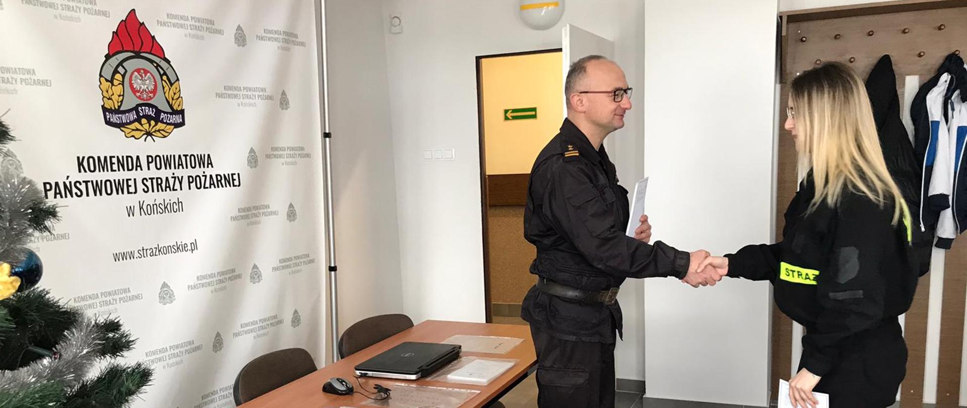 Szkolenie podstawowe strażaka ratownika OSP - wręczenie zaświadczeń