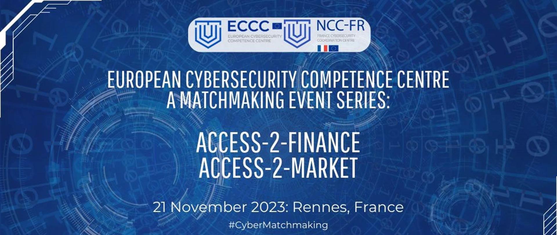 Baner informacyjny wydarzenia matchmakingowego Access-2-Finance Access-2-Market we Francji
