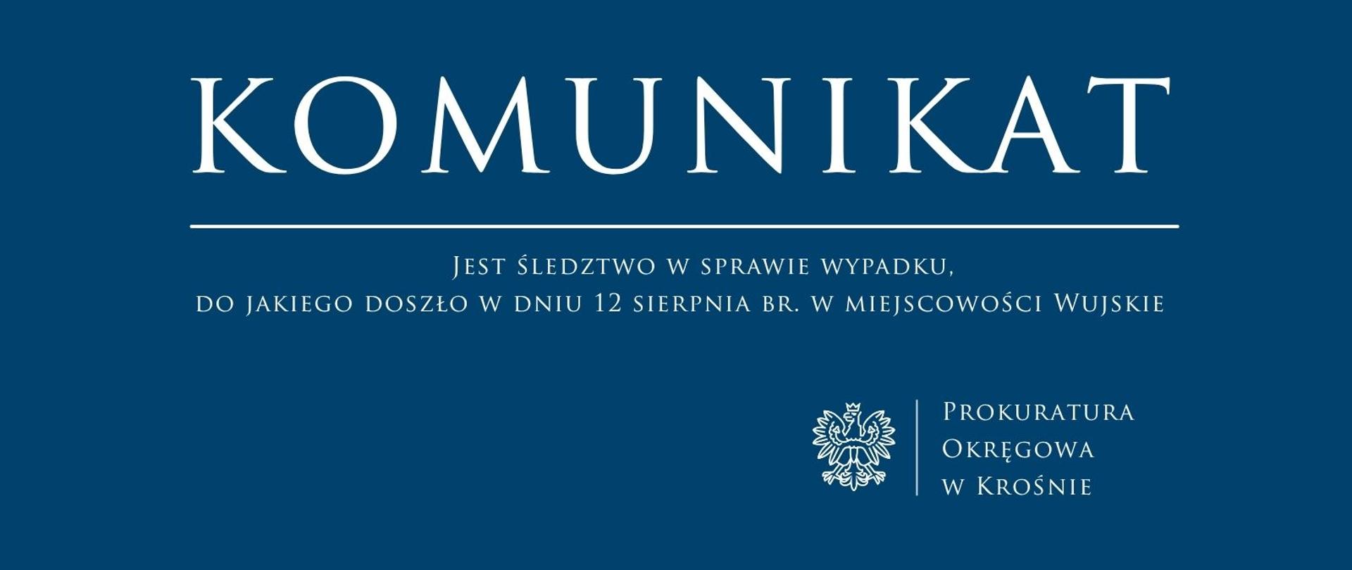 Jest śledztwo w sprawie wypadku, do jakiego doszło w dniu 12 sierpnia br. w miejscowości Wujskie
