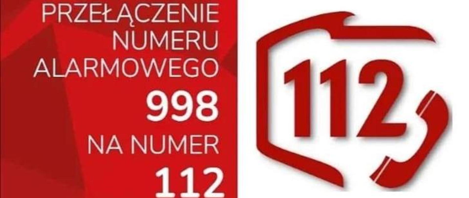 Przełączenie numeru alarmowego 998 na numer 112