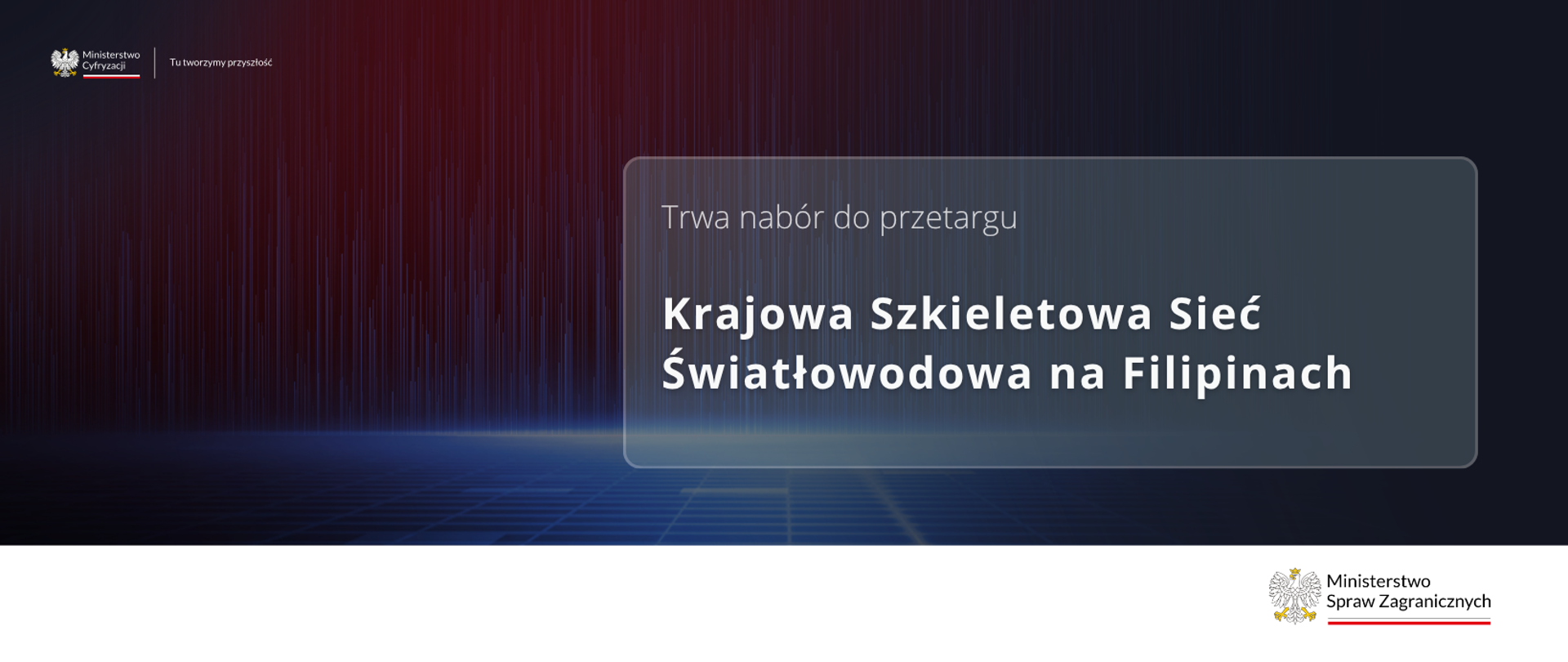 Krajowa Szkieletowa Sieć Światłowodowa na Filipinach - otwarte postępowanie przetargowe