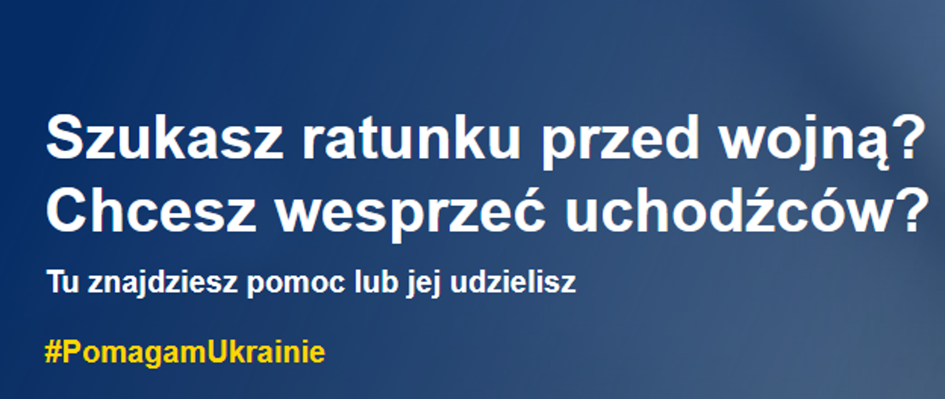 Baner pomagam Ukrainie