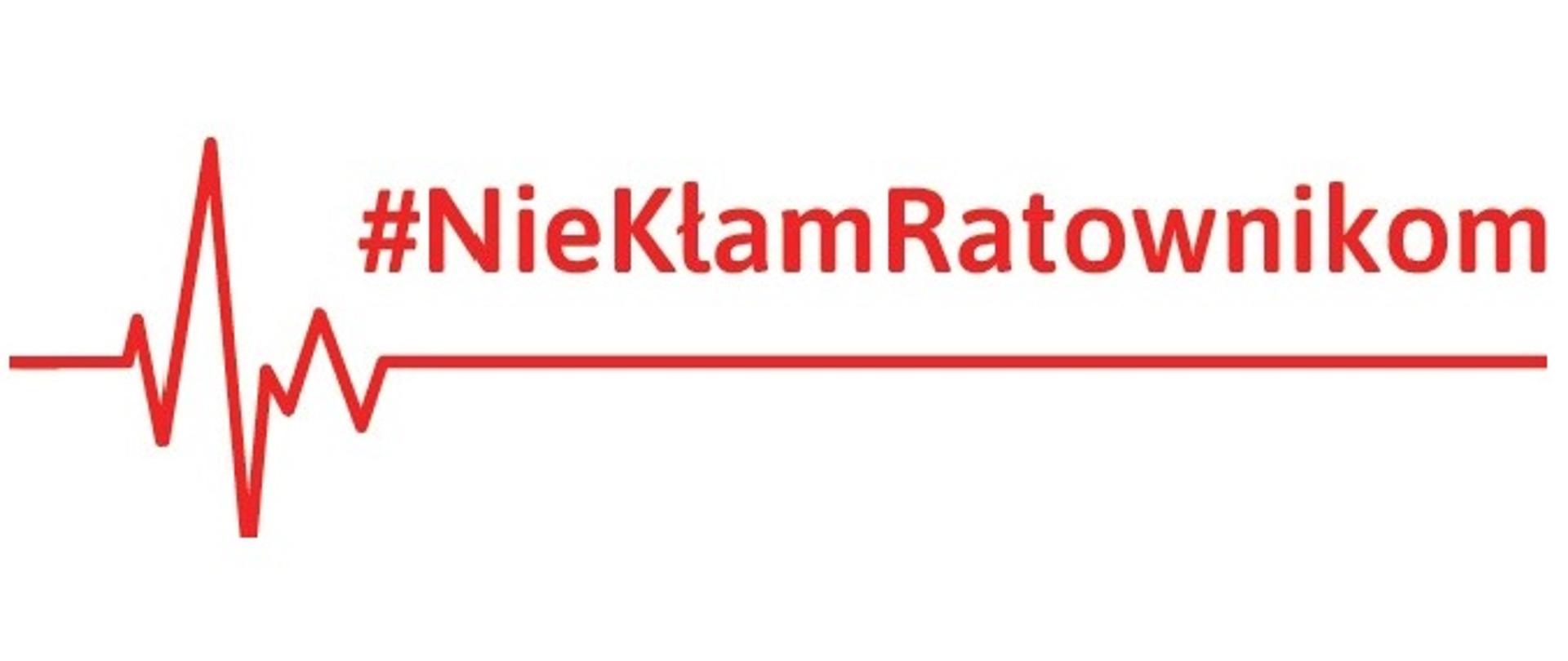 Baner promujący akcję "Nie kłam ratownikom"