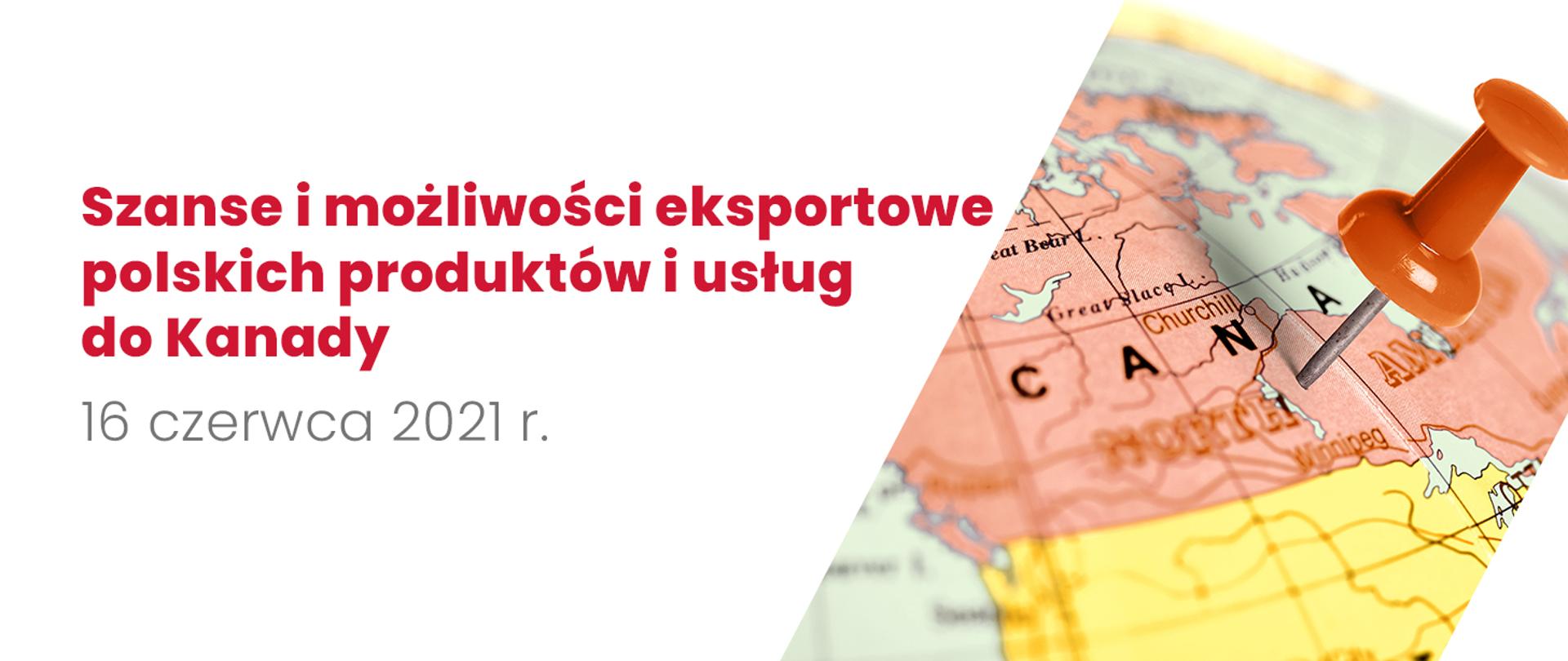 Tytuł konferencji. Na zdjęciu fragment globusa z pinezką wbitą w miejscu Kanady.