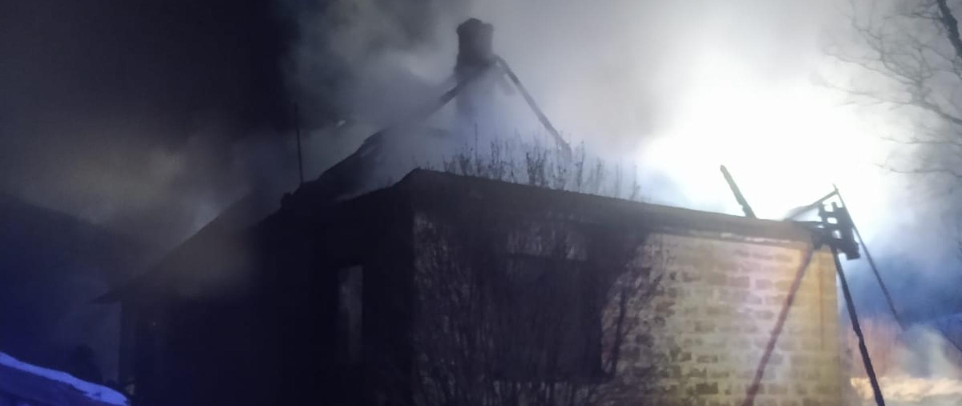 Pożar domu jednorodzinnego w Kondratkach