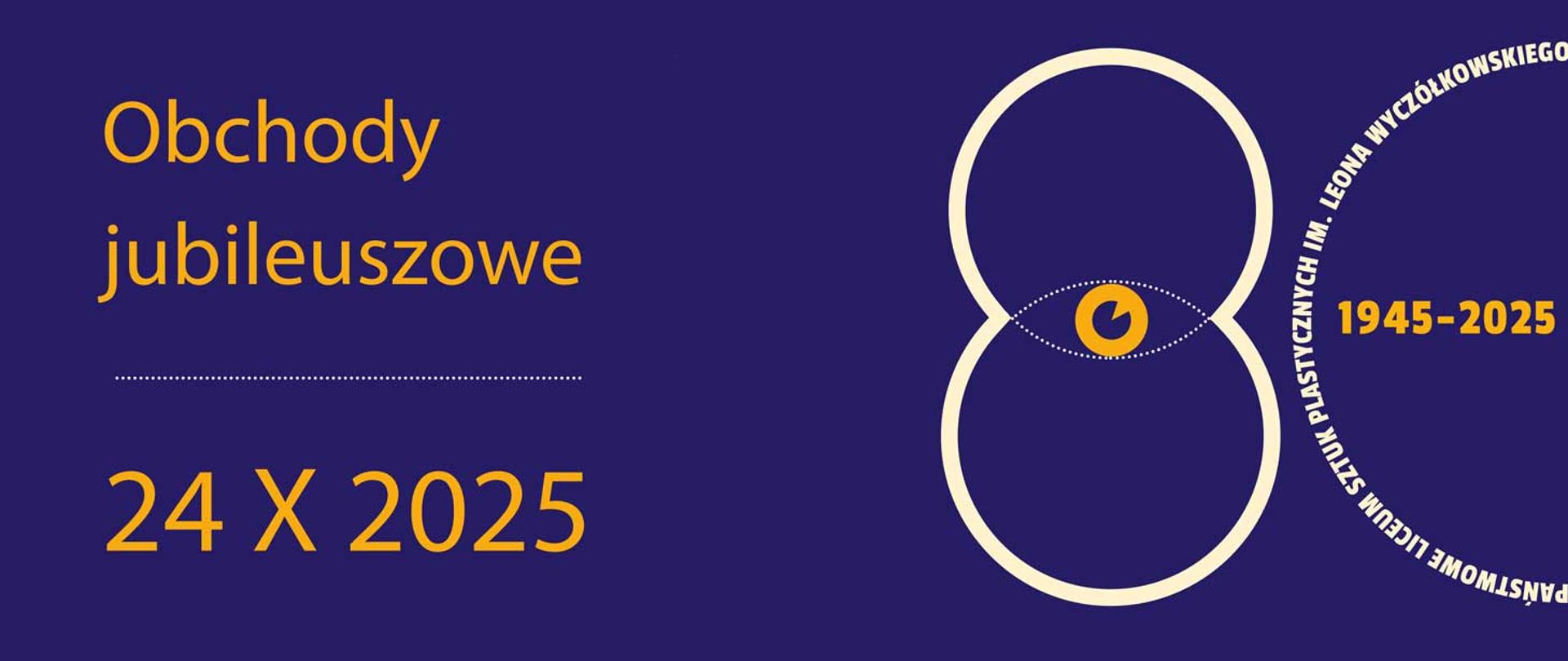 Napisy na granatowym tle