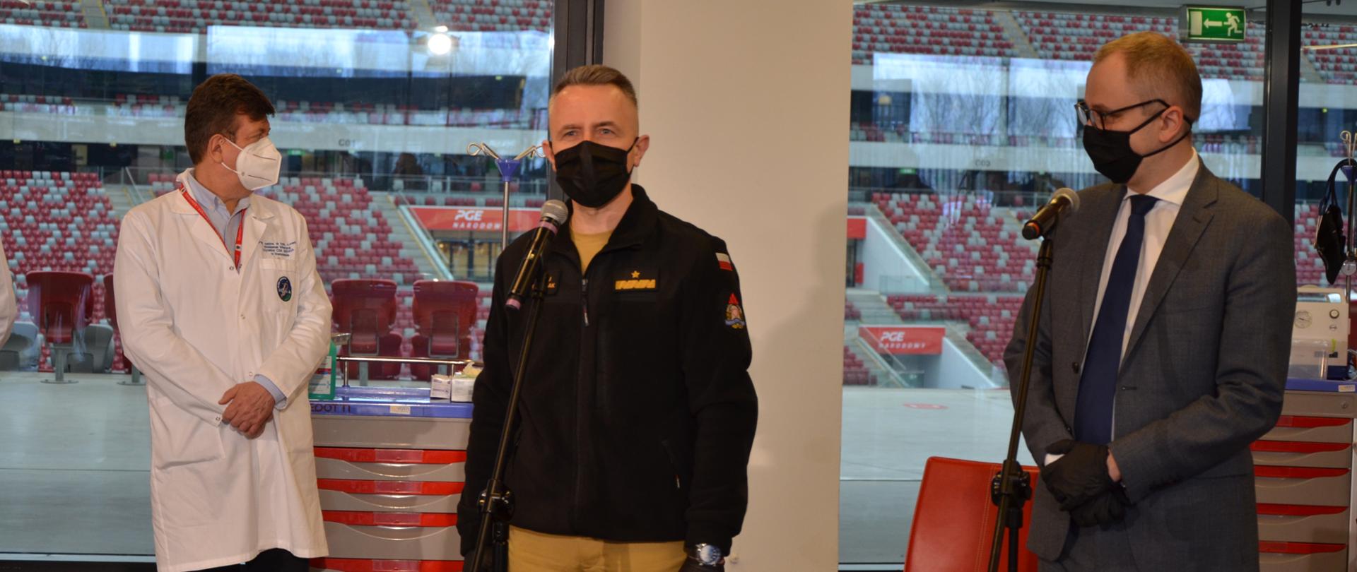 Inauguracja procesu szczepień służb mundurowych na PGE Narodowym