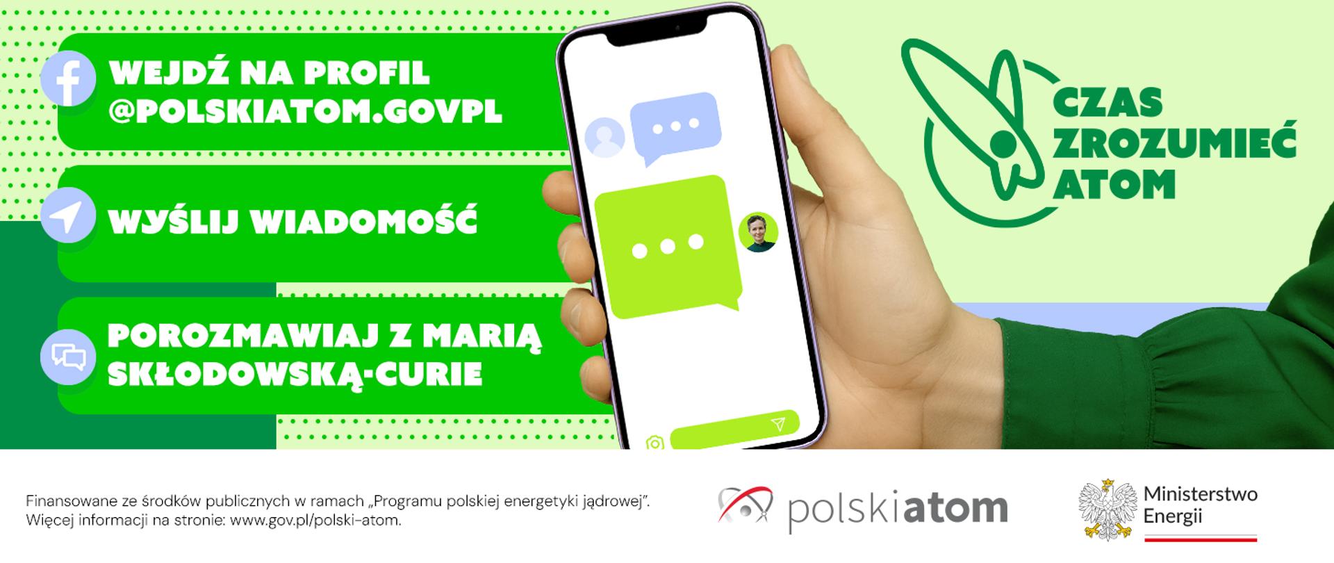 Rusza chatbot kampanii „Czas zrozumieć Atom”. Porozmawiaj z Marią Skłodowską-Curie