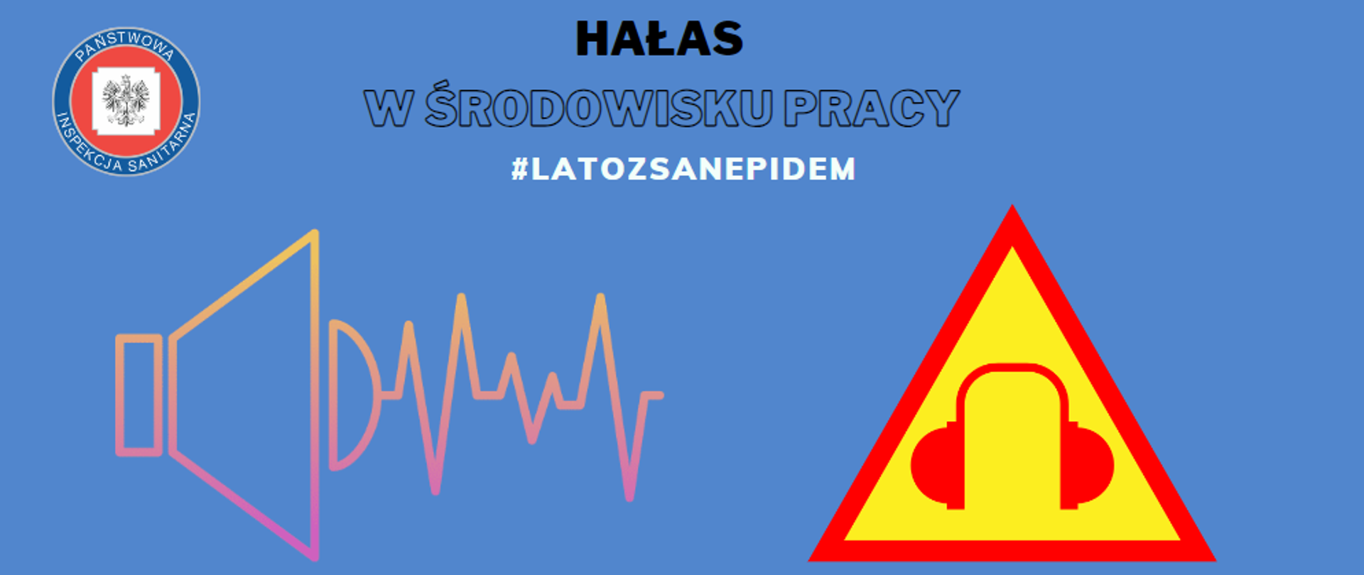 grafika przedstawia dźwięki oraz słuchawki, które mają chronić słuch