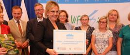 Anna Moskwa, minister klimatu i środowiska podczas spotkania z sołtysami w ramach akcji "Sołtys - Ambasadorem Czystego Powietrza"