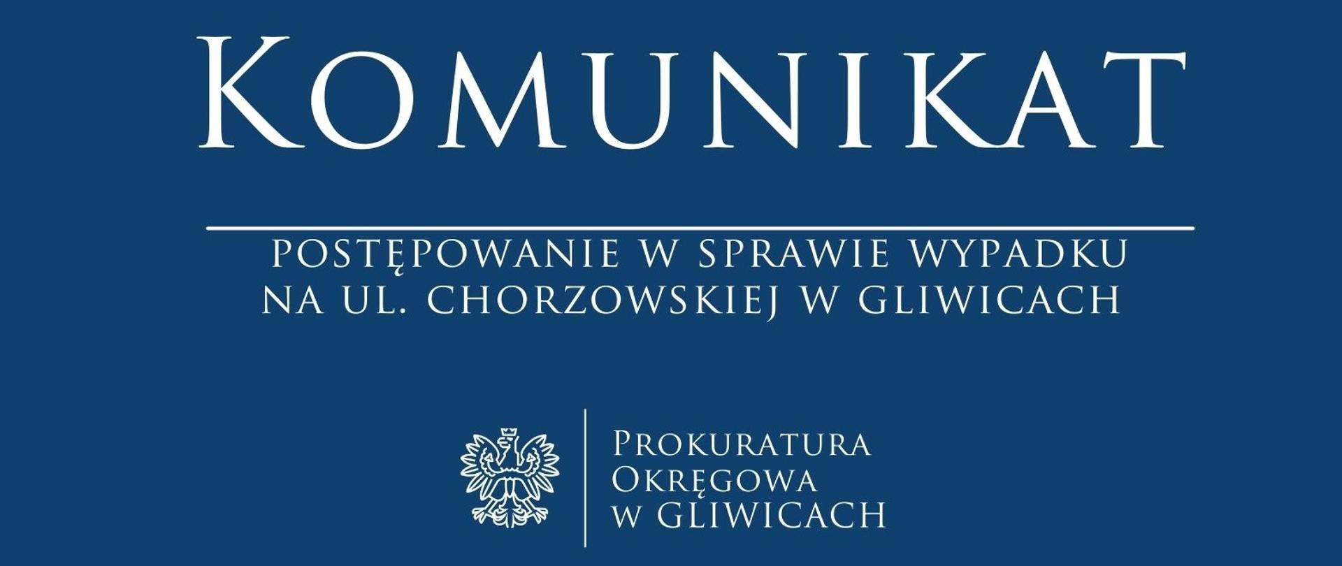 Postępowanie w sprawie wypadku na ul. Chorzowskiej w Gliwicach