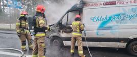 Pożar samochodu dostawczego Siemiatycze
