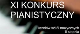 XI Konkurs Pianistyczny 21-23.03.2024-plakat z klawiaturą