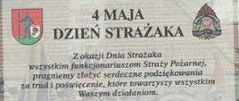 Okolicznościowe życzenia z okazji Dnia Strażaka 2021 nadesłane ze Starostwa Powiatowego w Ostródzie