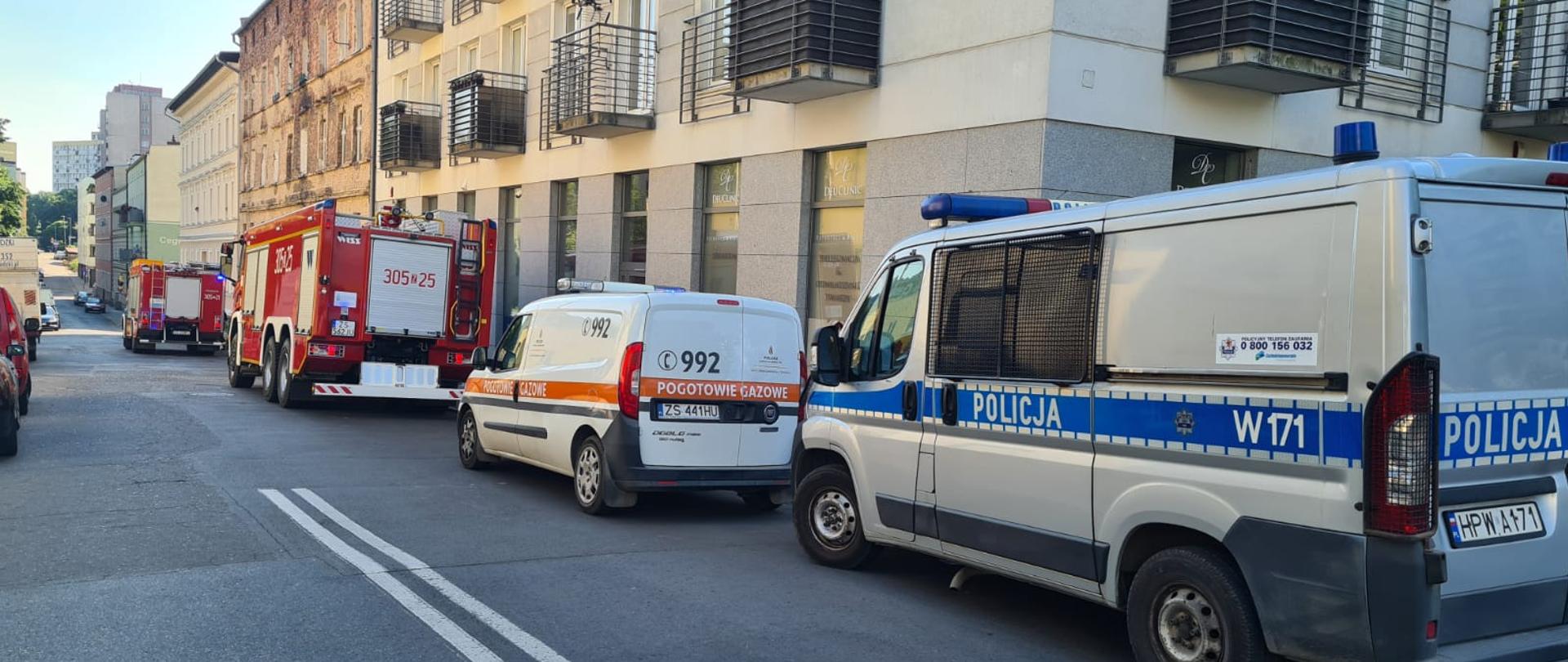 Rozszczelnienie instalacji gazowej w budynku przy ul. Cegielskiego