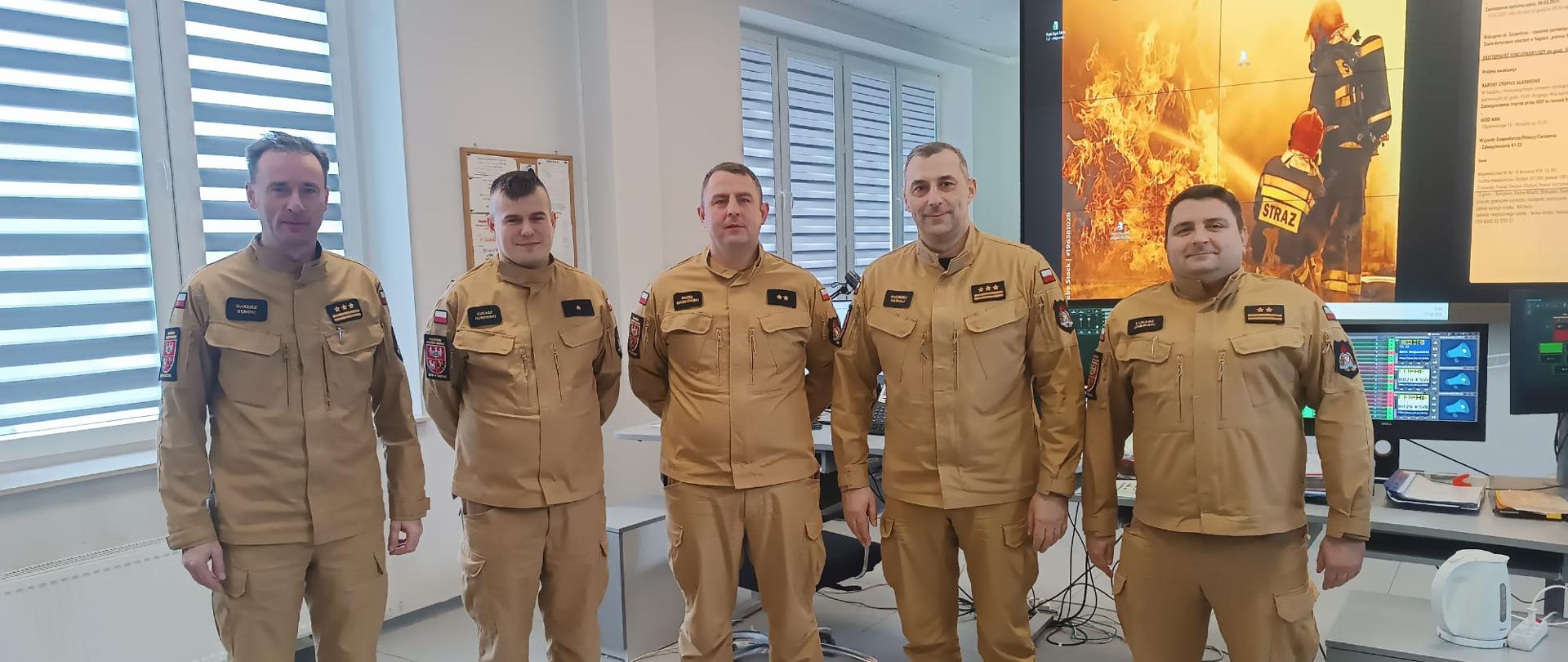 Wizytacja Zastępców Warmińsko-Mazurskiego Komendanta Wojewódzkiego PSP na Stanowisku Kierowania Komendanta Miejskiego PSP w Olsztynie