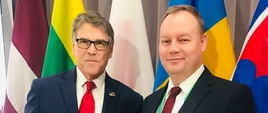 Minister Tomasz Dąbrowski i Sekretarz Energii USA Rick Perry