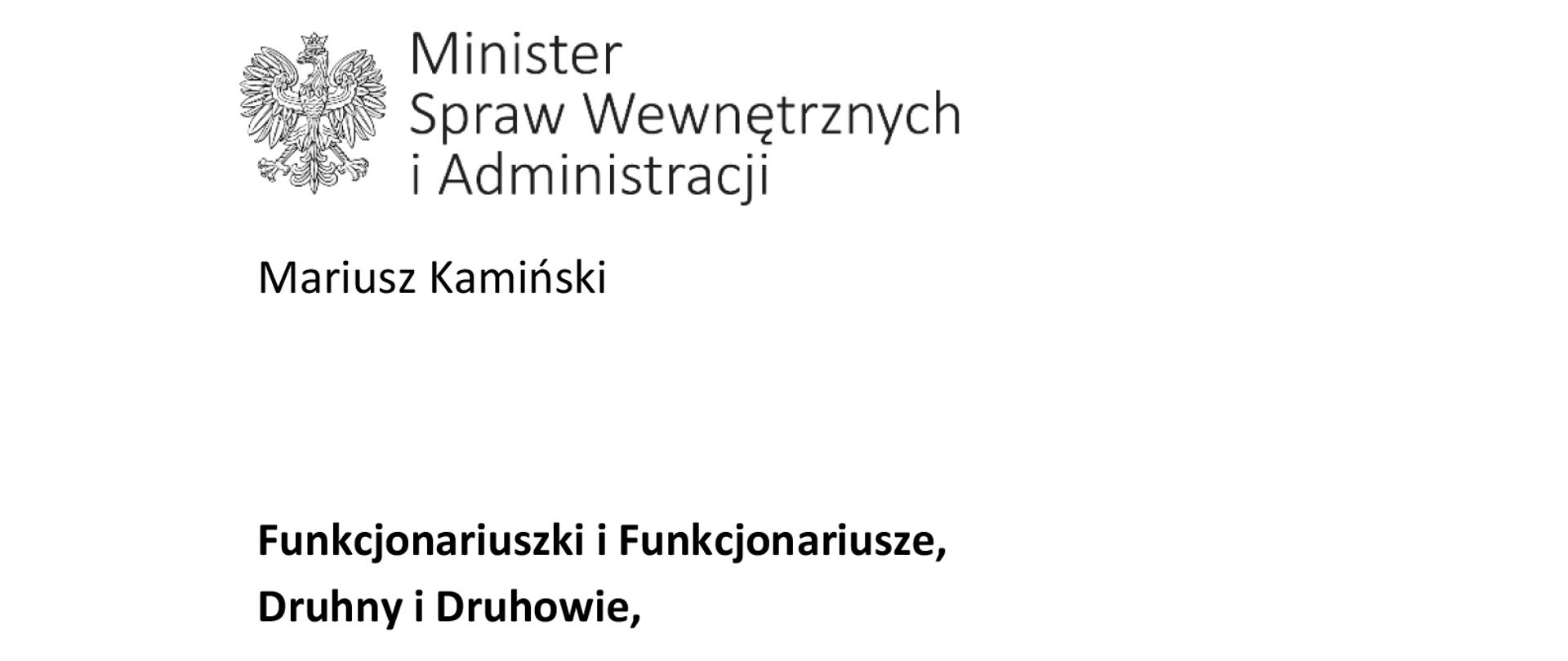 Życzenia Ministra Spraw Wewnętrznych i Administracji z okazji Dnia Strażaka