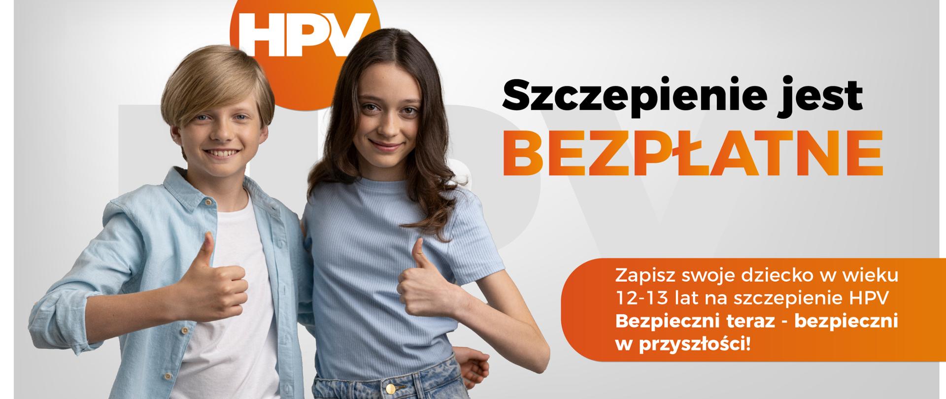 na obrazku widnieje napis Szczepienie jest bezpłatne 