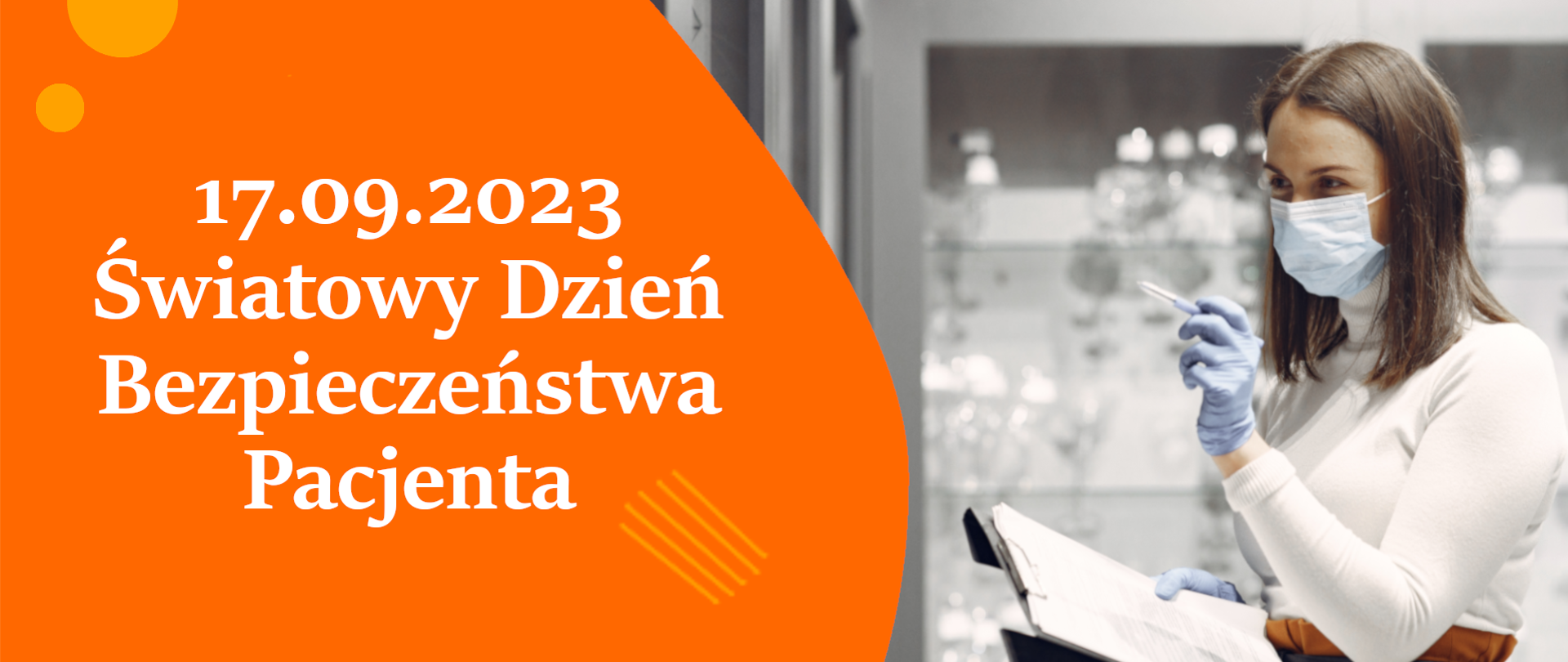 Baner światowy dzień bezpieczeństwa pacjenta