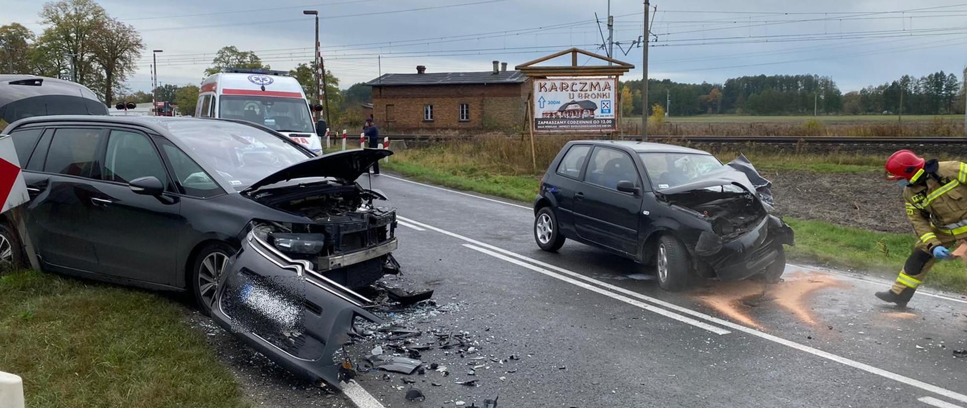 Czołowe zderzenie w Paproci