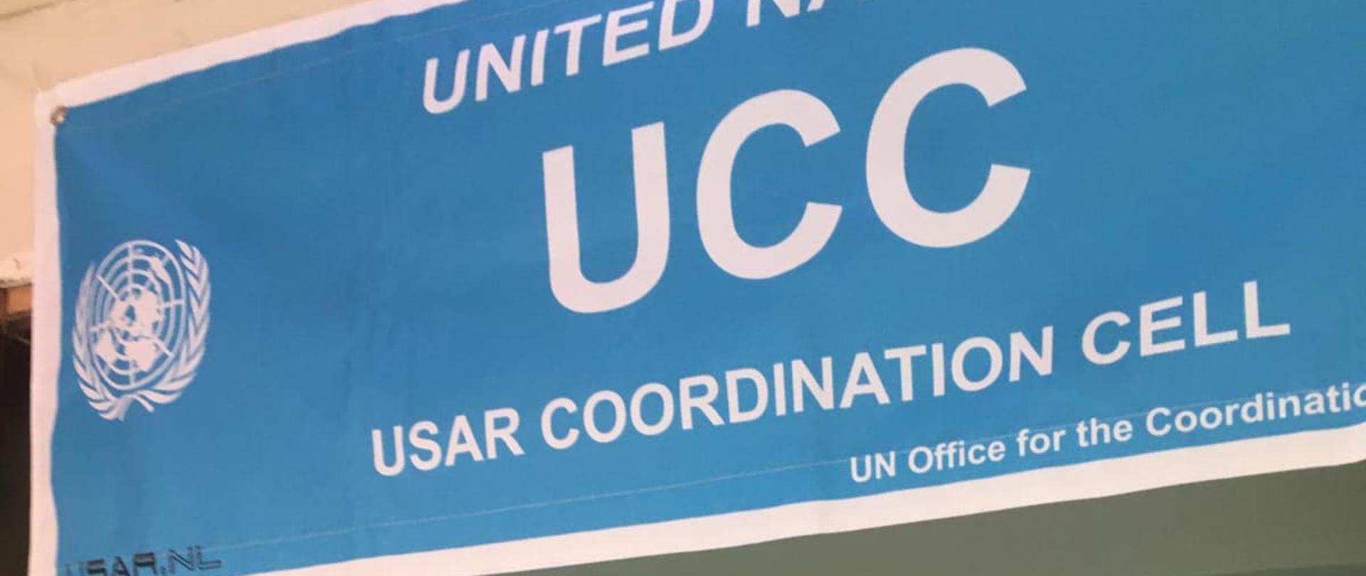 Misja ratownicza w Libanie – na zdjęciu logotyp misji USAR