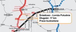 S61 Śniadowo - Łomża Południe - mapa