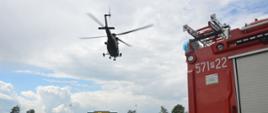 Lądowanie śmigłowca wojskowego w Rawiczu