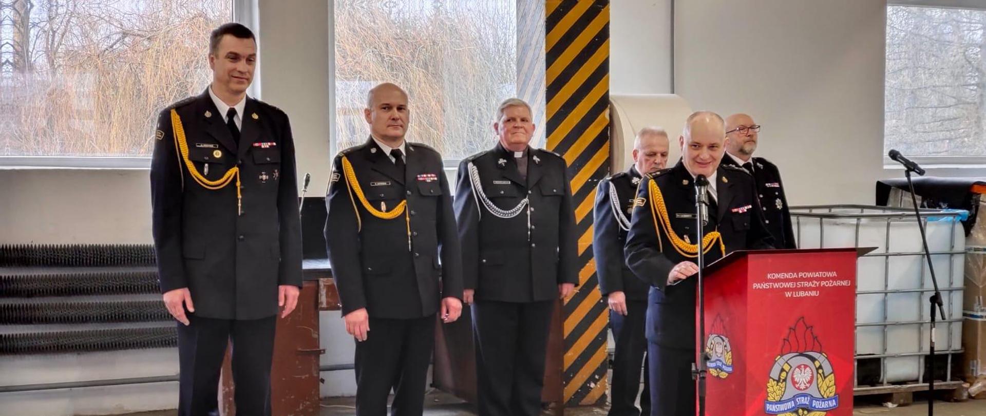 Pożegnanie ze służbą zastępcy Komendanta Powiatowego PSP w Lubaniu