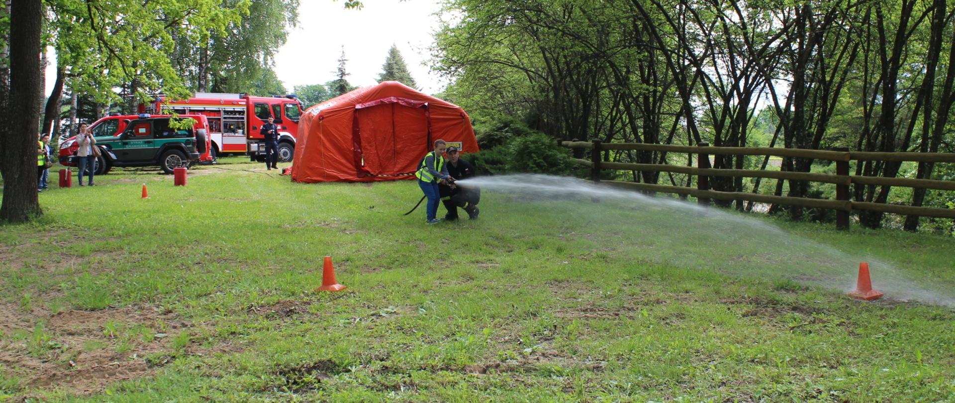 Uczestnik Dziecięcej Szkoły Bezpieczeństwa 